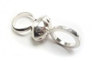 pair of silver rings