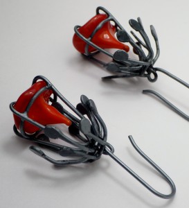 Red Pod Earrings